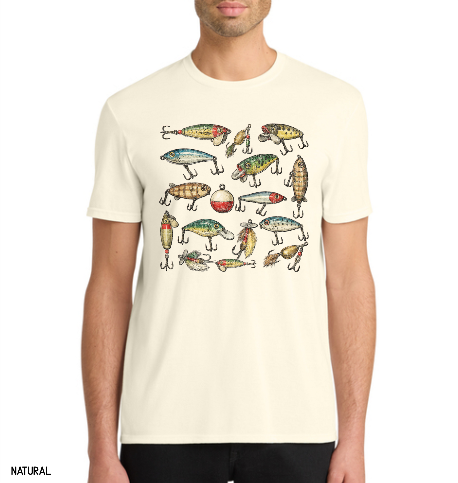 Vintage Fishing Lures Adult T-Shirt