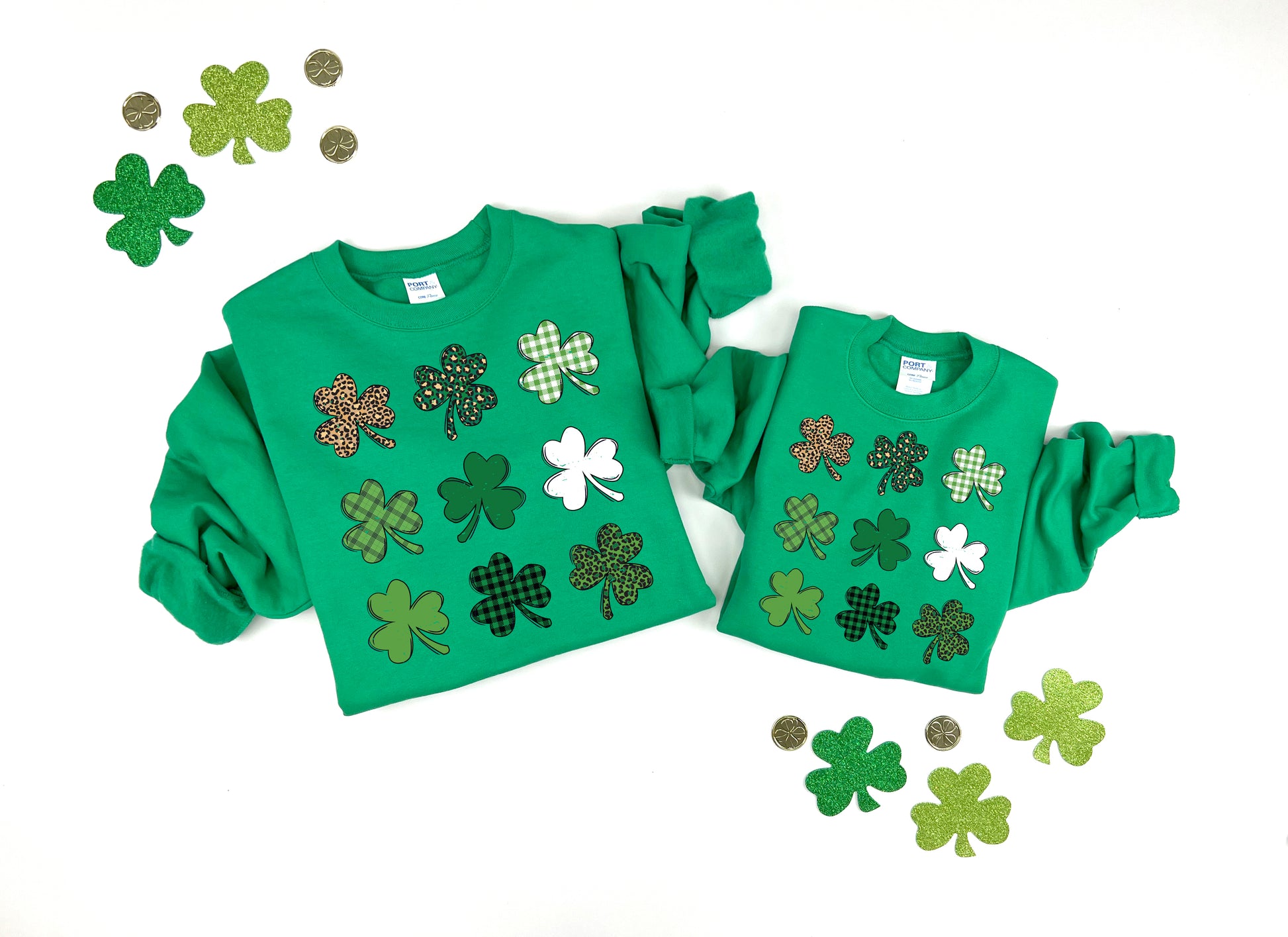 Shamrock Grid Adult Sweatshirt