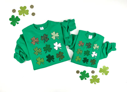 Shamrock Grid Adult Sweatshirt