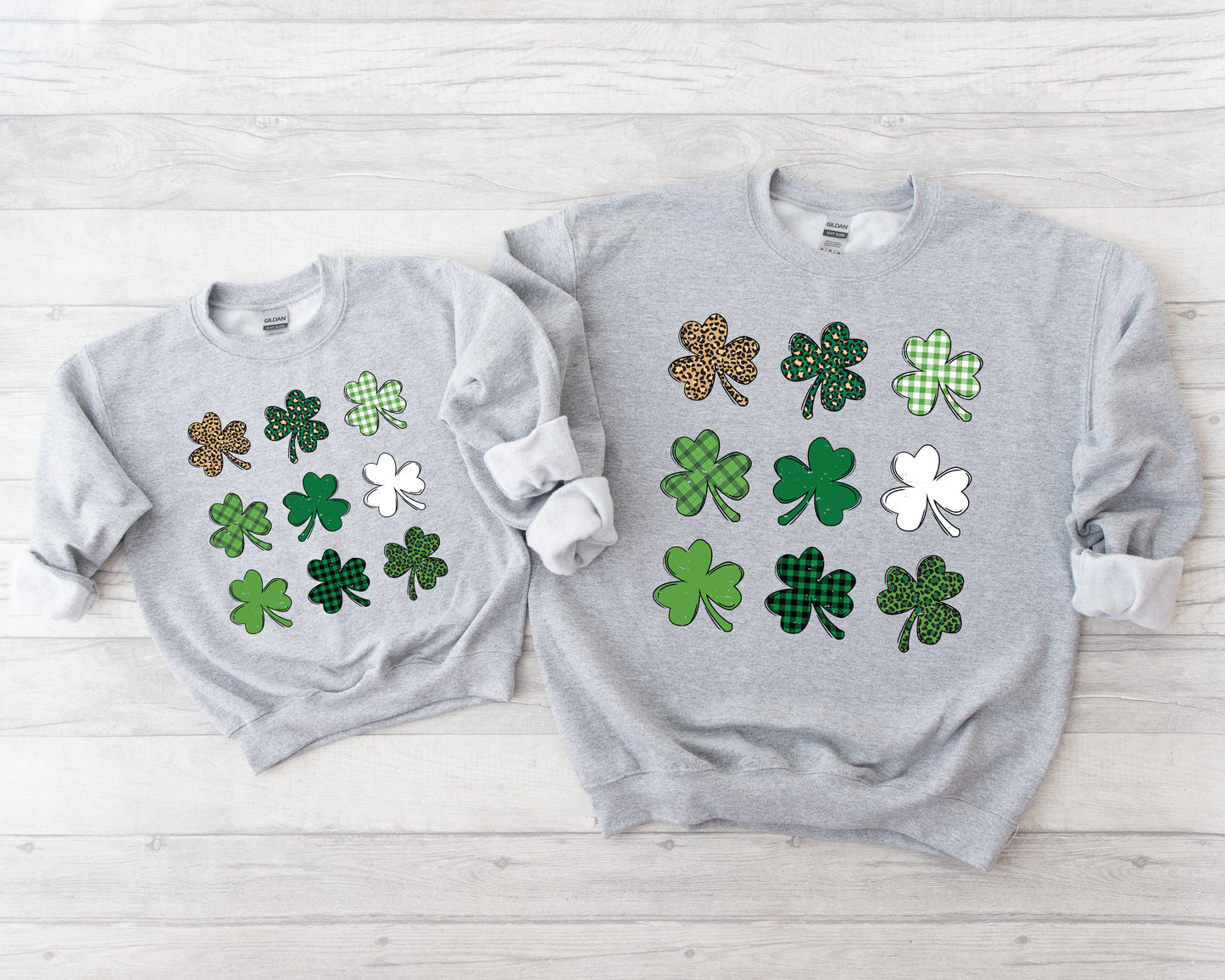 Shamrock Grid Kids Sweatshirt