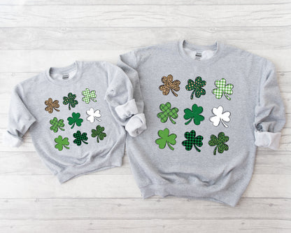 Shamrock Grid Kids Sweatshirt
