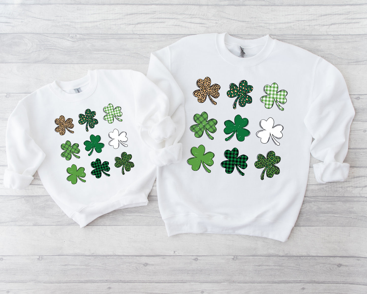 Shamrock Grid Adult Sweatshirt