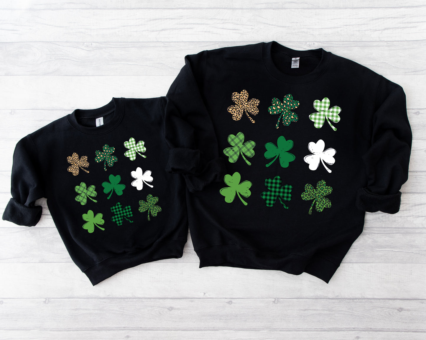 Shamrock Grid Adult Sweatshirt