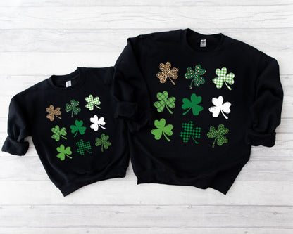 Shamrock Grid Adult Sweatshirt