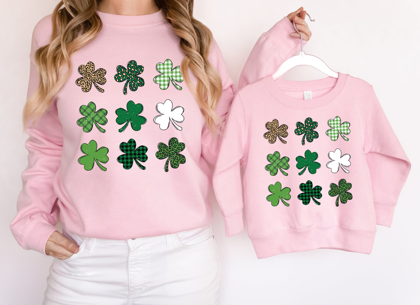 Shamrock Grid Adult Sweatshirt