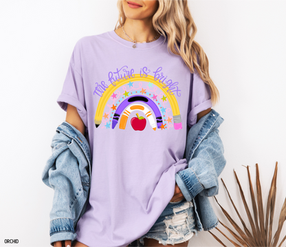 The Future is Bright Teacher Adult Comfort Colors T-Shirt