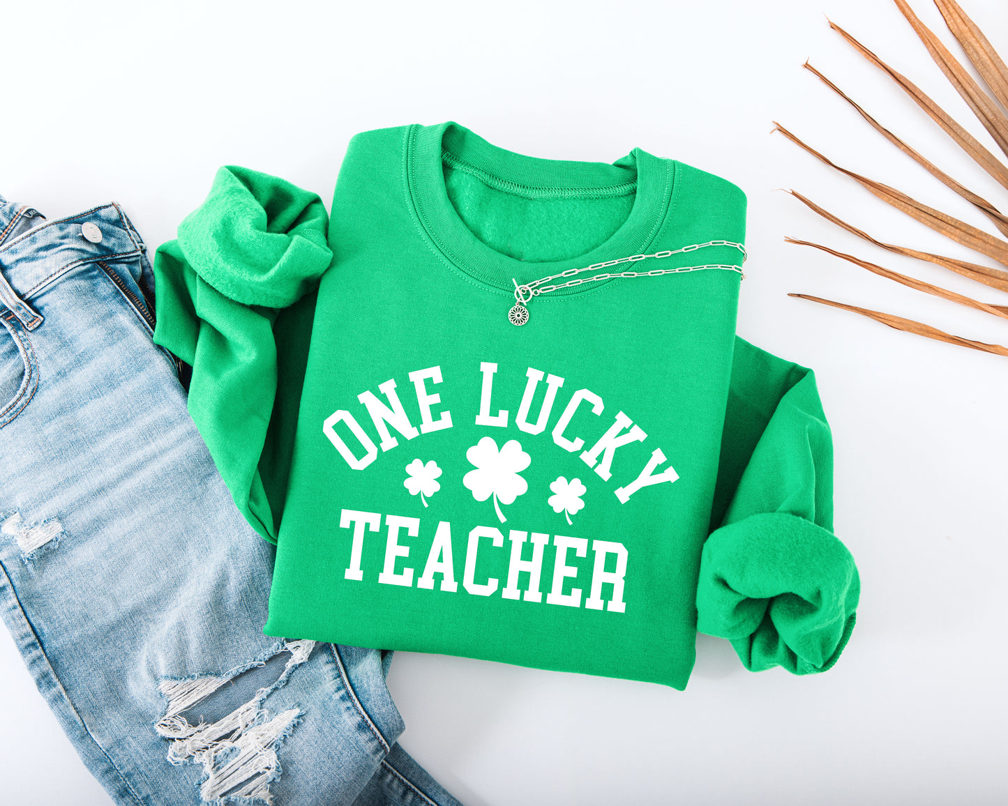One Lucky Teacher Adult Sweatshirt