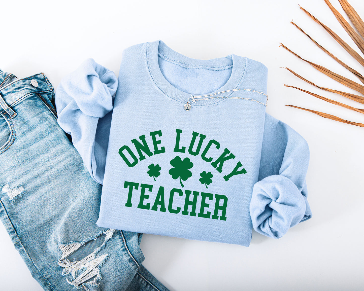 One Lucky Teacher Adult Sweatshirt