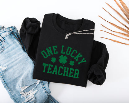 One Lucky Teacher Adult Sweatshirt