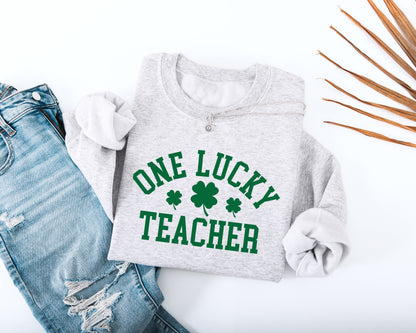 One Lucky Teacher Adult Sweatshirt