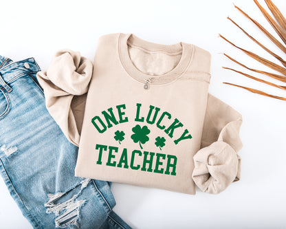 One Lucky Teacher Adult Sweatshirt