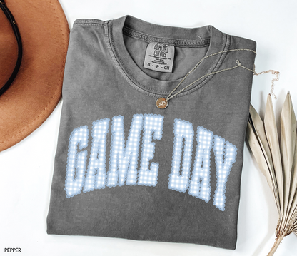 Gingham Game Day Adult Comfort Colors T-Shirt