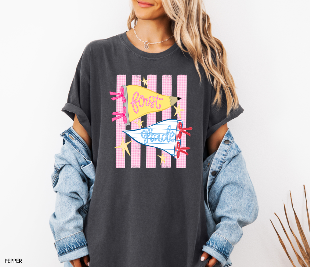 Pennant Grade Level Teacher Comfort Colors T-Shirt