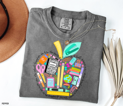 Teacher Supplies Adult Comfort Colors T-Shirt
