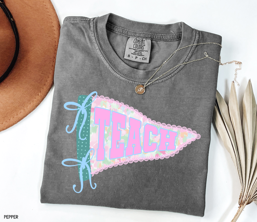 Teach Pennant Adult Comfort Colors T-Shirt