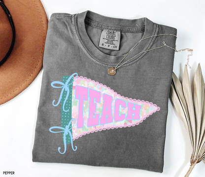 Teach Pennant Adult Comfort Colors T-Shirt