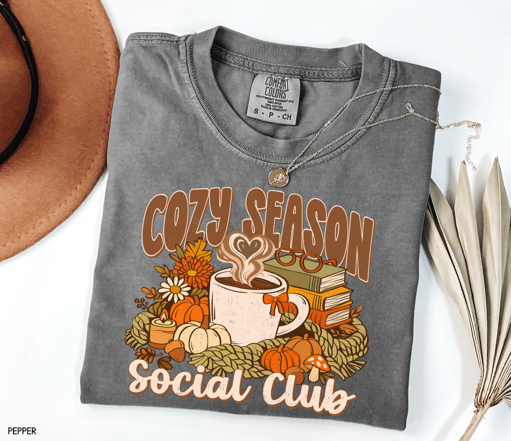Cozy Season Social Club Adult Comfort Colors T-Shirt