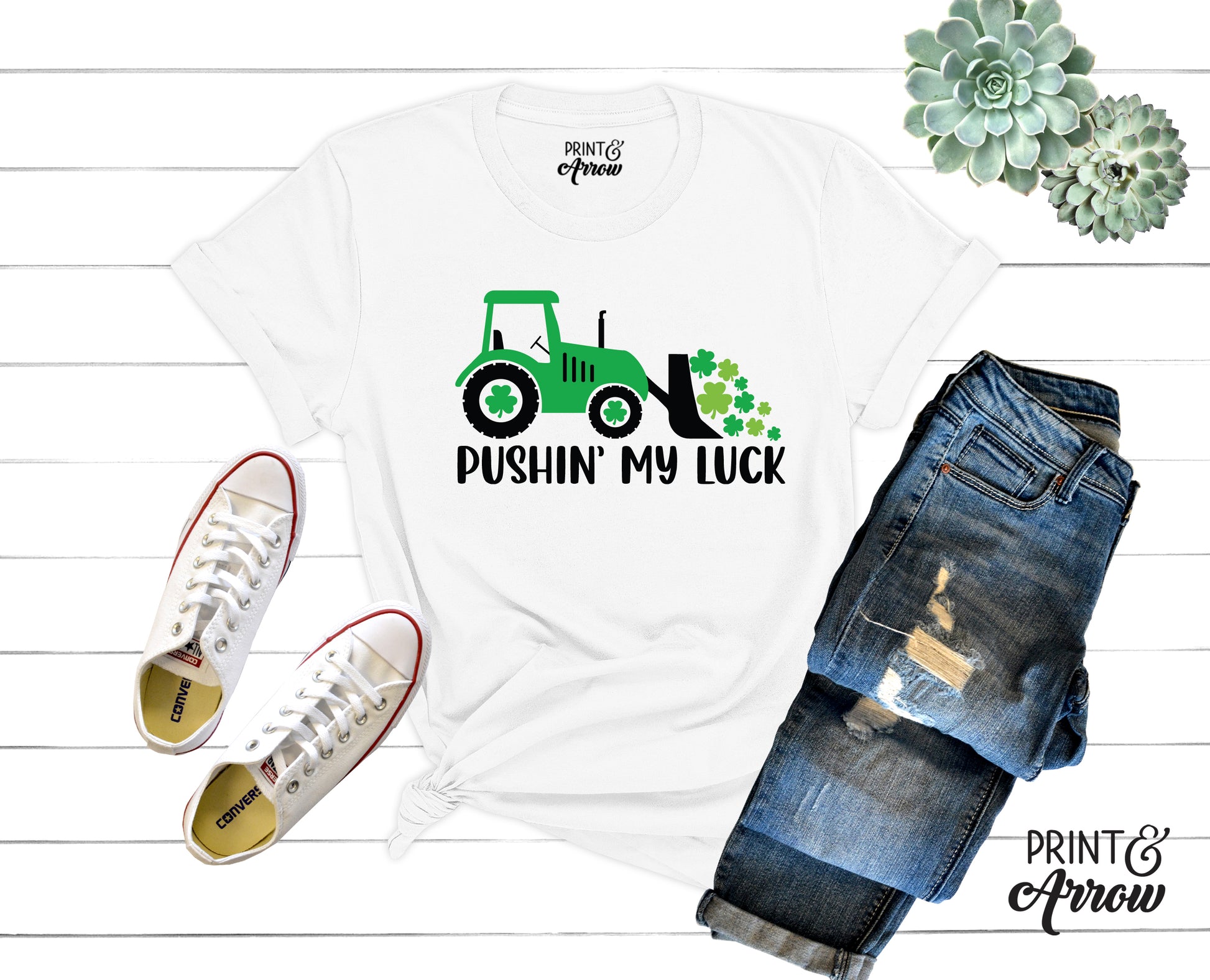 Pushin My Luck Adult T-shirt