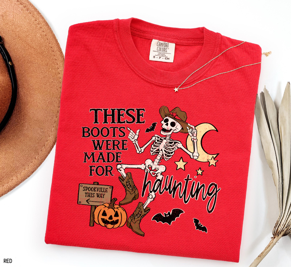 These Boots Were Made for Haunting Adult Comfort Colors T-Shirt