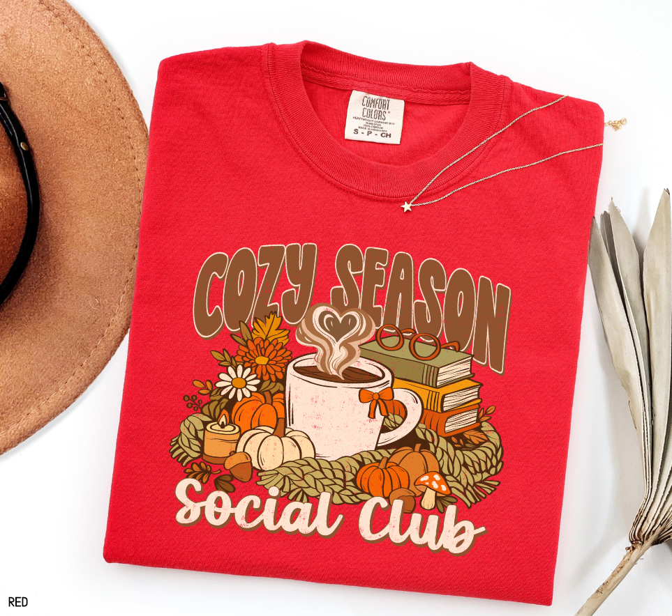 Cozy Season Social Club Adult Comfort Colors T-Shirt