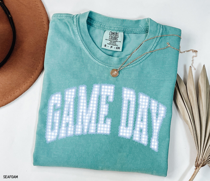 Gingham Game Day Adult Comfort Colors T-Shirt