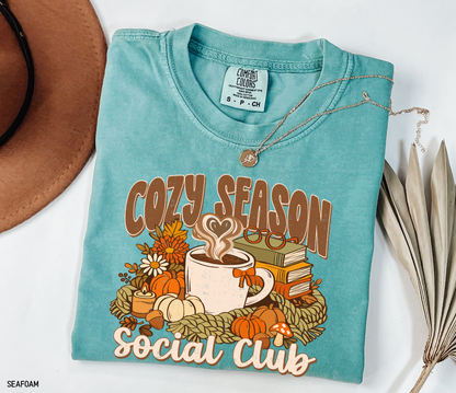 Cozy Season Social Club Adult Comfort Colors T-Shirt