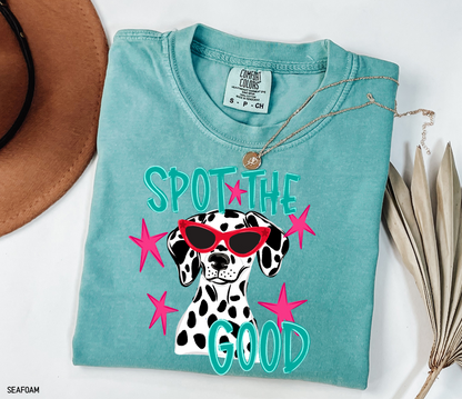 Spot The Good Dalmatian Adult Comfort Colors T-Shirt