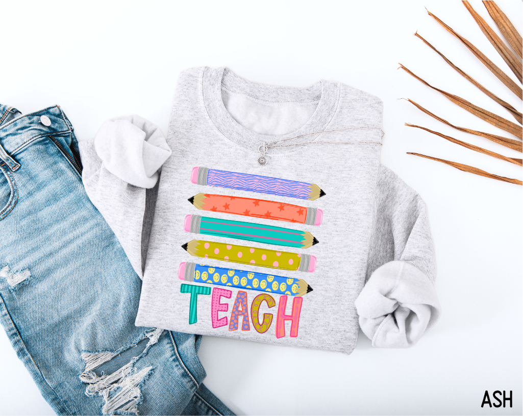 Teacher Pencil Adult Sweatshirt