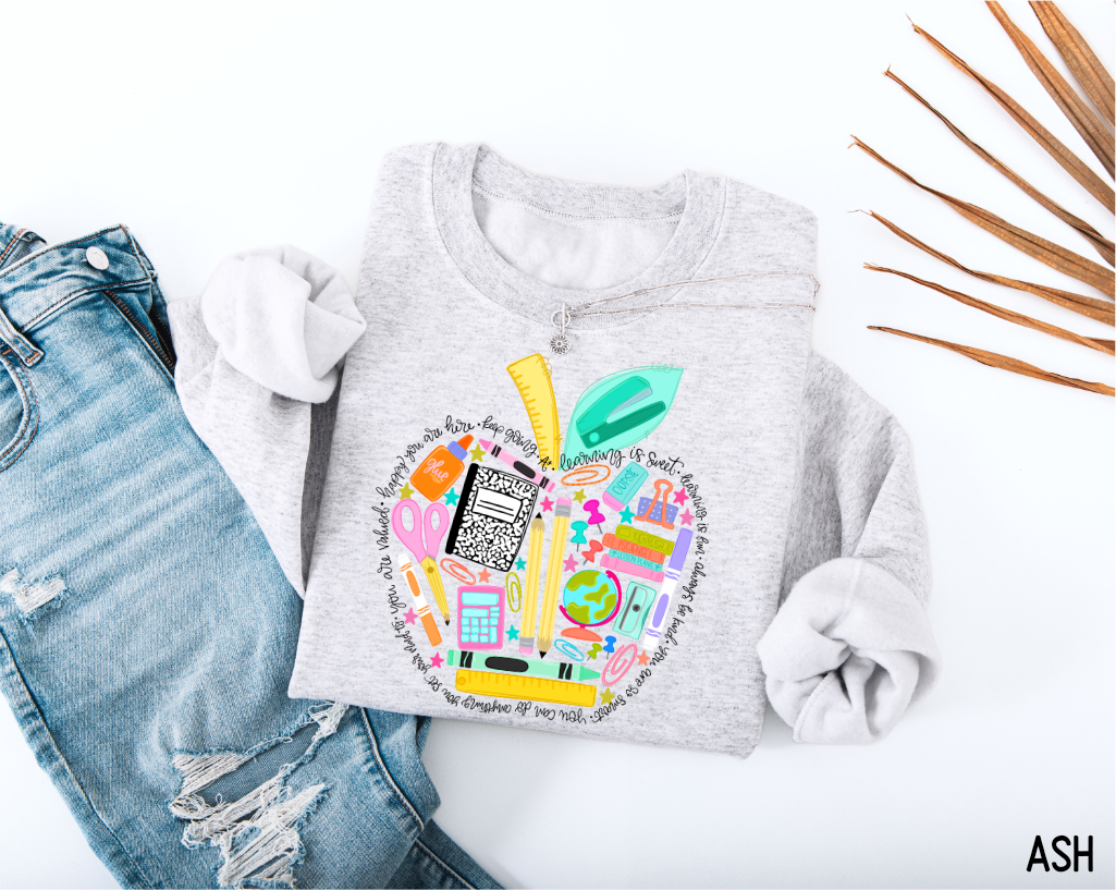 Teacher Supplies Adult Sweatshirt