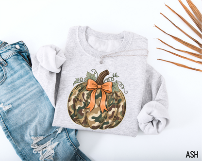 Camo Pumpkin Adult Sweatshirt