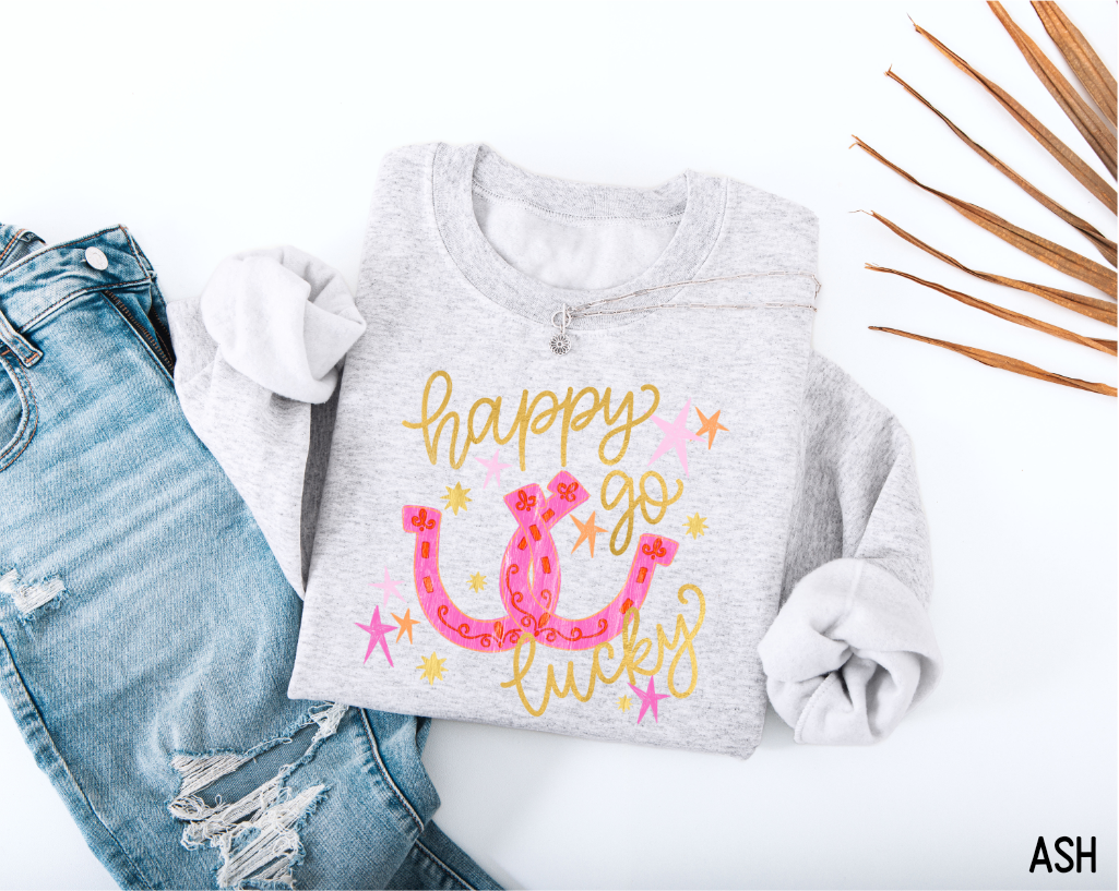 Happy Go Lucky Adult Sweatshirt