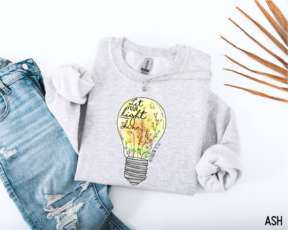 Let Your Light Shine Adult Sweatshirt