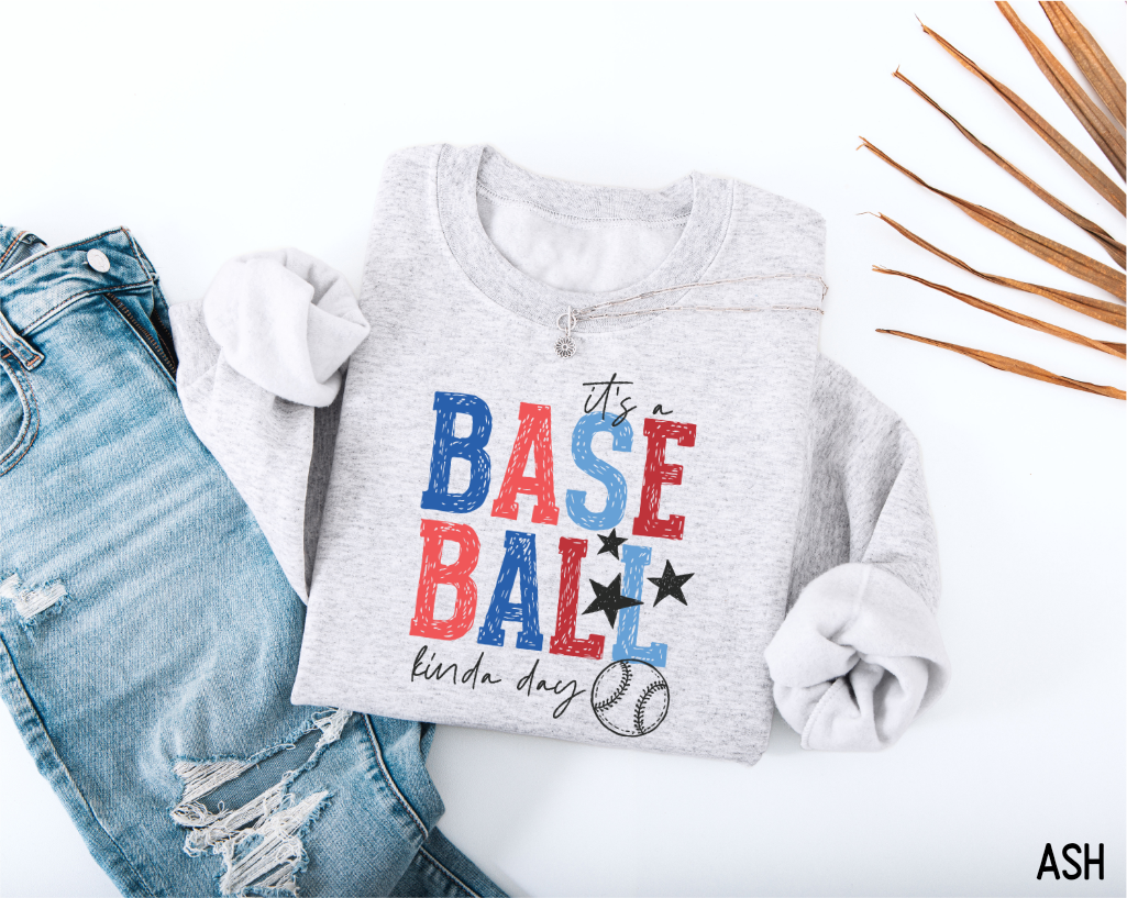 It's a Baseball Kinda Day Adult Sweatshirt