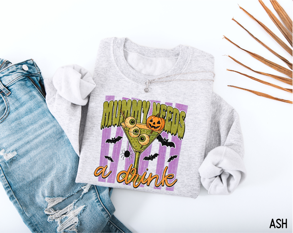Mummy Needs a Drink Adult Sweatshirt