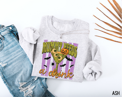 Mummy Needs a Drink Adult Sweatshirt