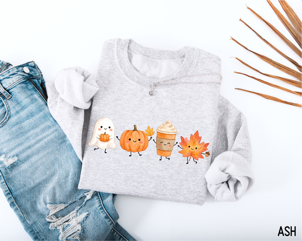 Cute Fall Ghost Adult Sweatshirt