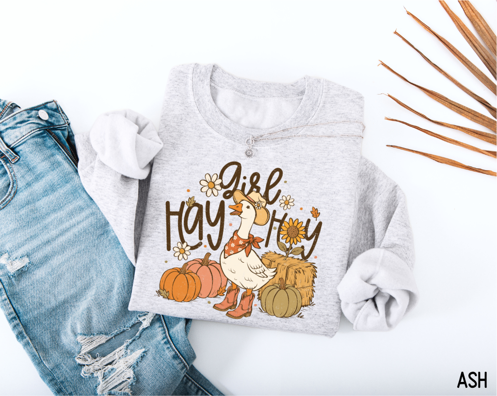 Hay Girl Hey Funny Adult Sweatshirt