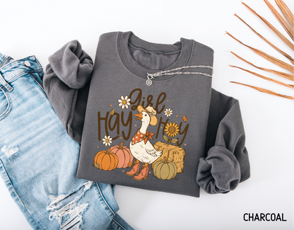 Hay Girl Hey Funny Adult Sweatshirt