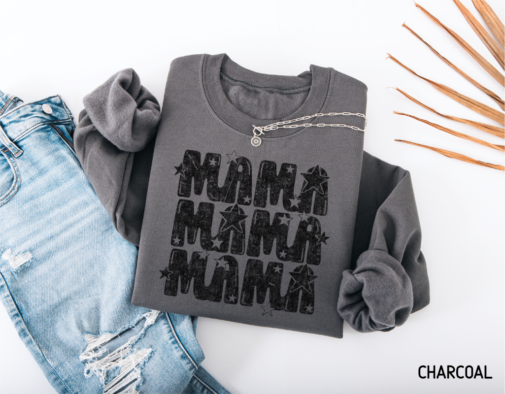 Mama with Stars Adult Sweatshirt