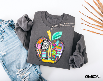 Teacher Supplies Adult Sweatshirt
