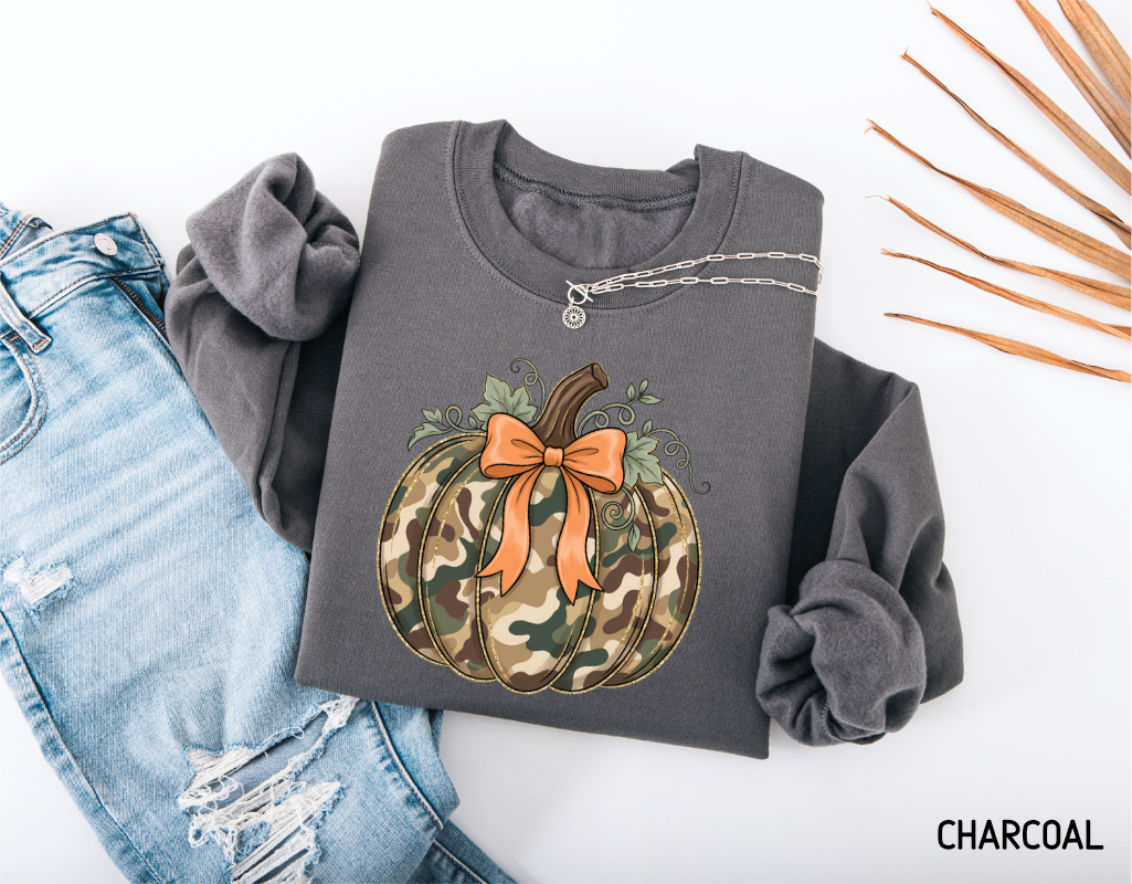 Camo Pumpkin Adult Sweatshirt