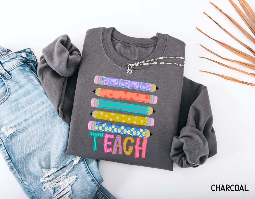 Teacher Pencil Adult Sweatshirt