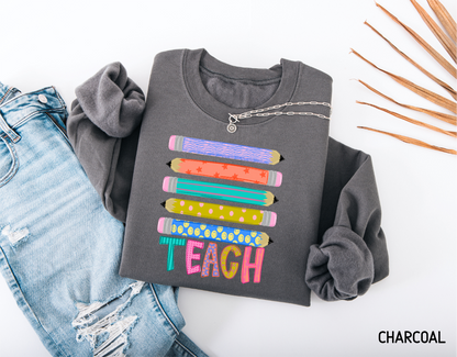 Teacher Pencil Adult Sweatshirt