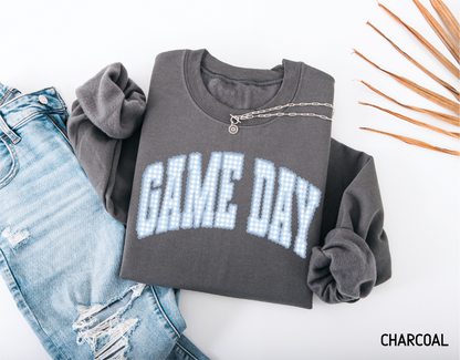 Gingham Game Day Adult Sweatshirt