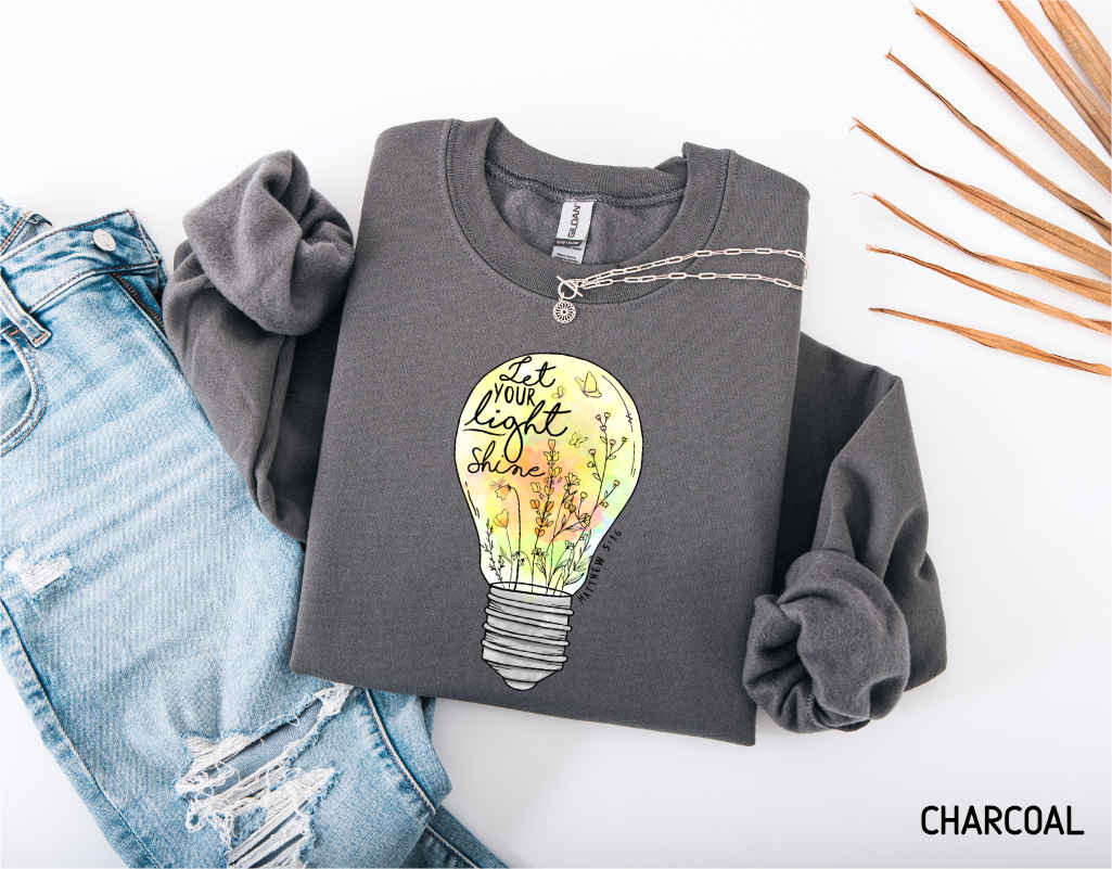 Let Your Light Shine Adult Sweatshirt