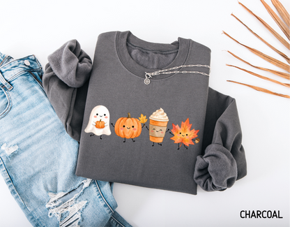 Cute Fall Ghost Adult Sweatshirt