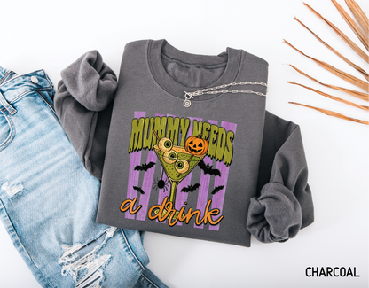 Mummy Needs a Drink Adult Sweatshirt