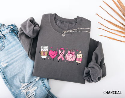 Breast Cancer Awareness Icons Adult Sweatshirt