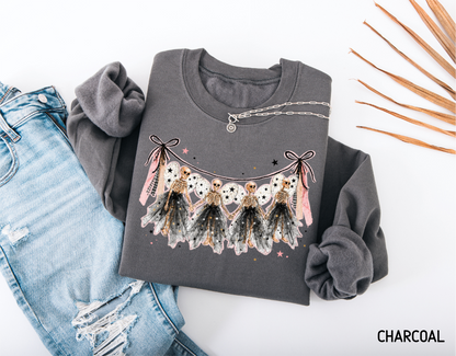 Dancing Skeleton Garland Adult Sweatshirt