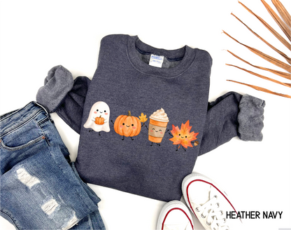 Cute Fall Ghost Adult Sweatshirt